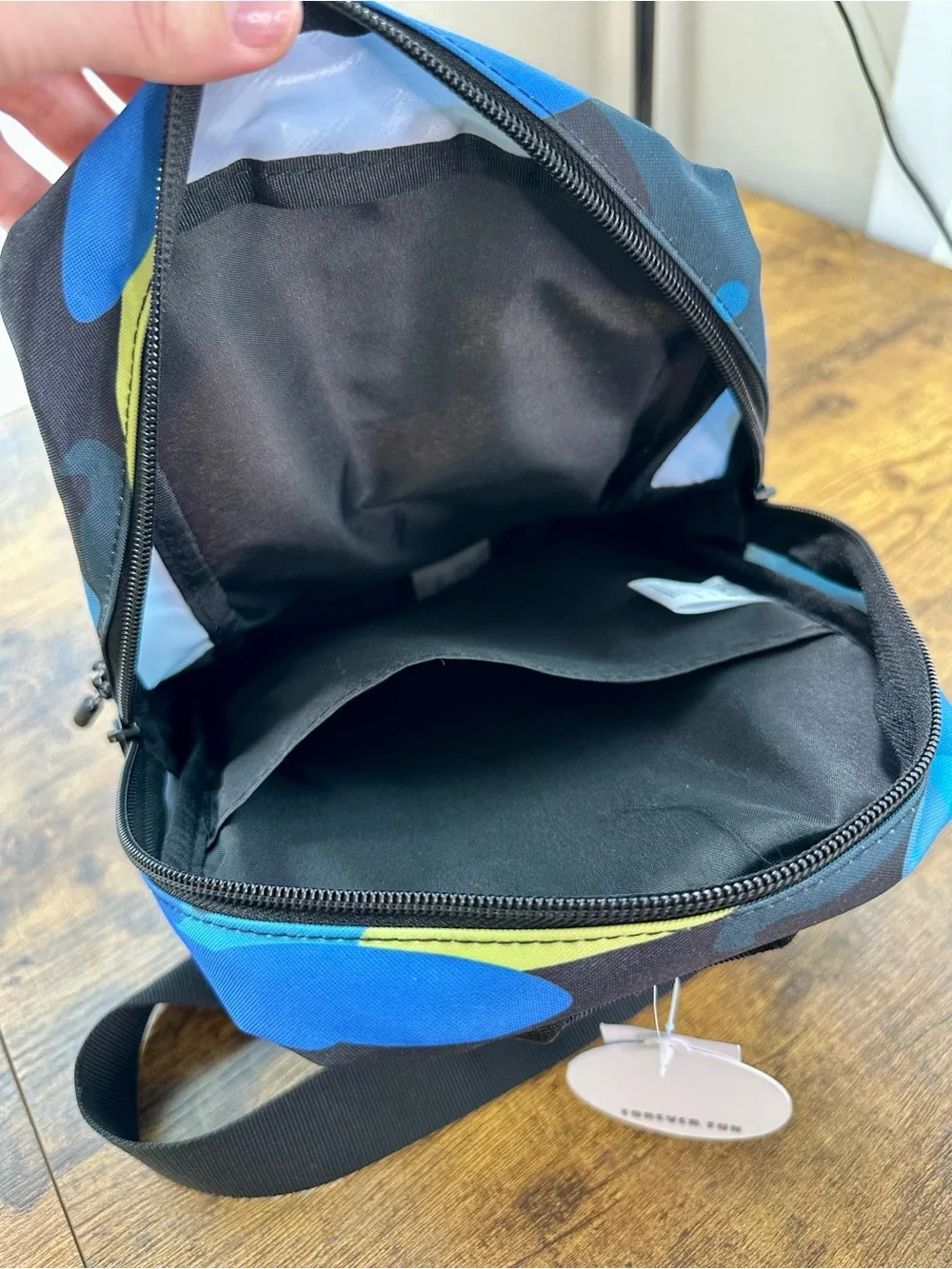 Neff Covershot Sling Bag, Black Neon Camo Backpack Unisex Daypack NWT